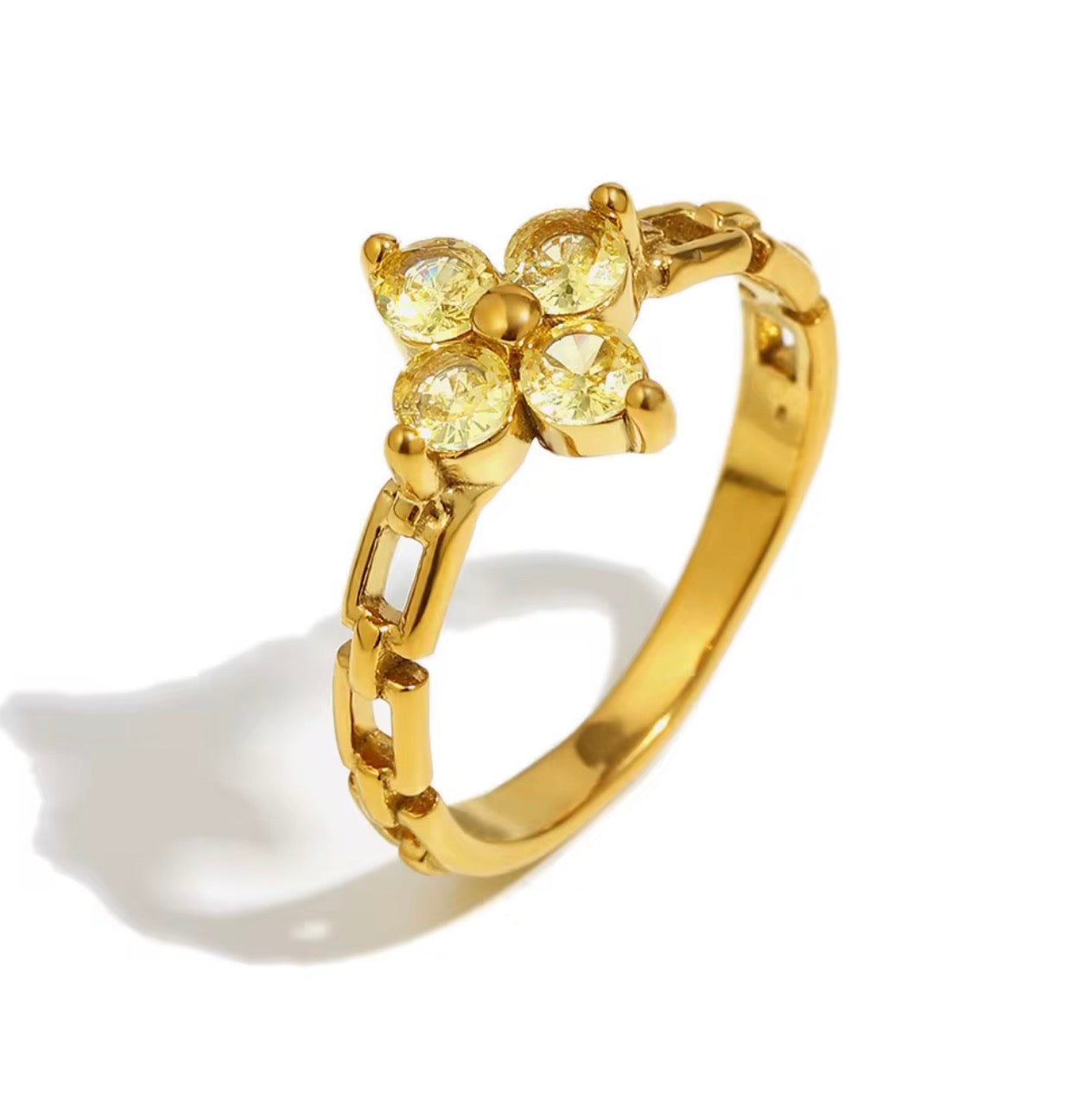 Gold Colored Flower Ring