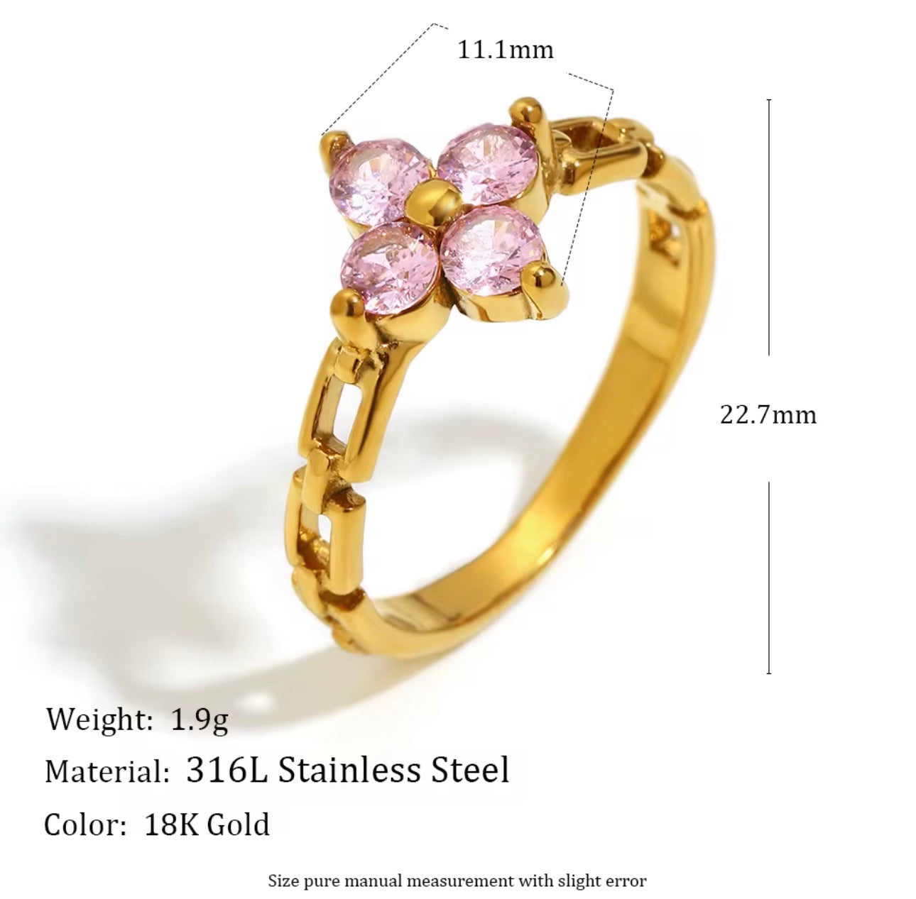 Gold Colored Flower Ring