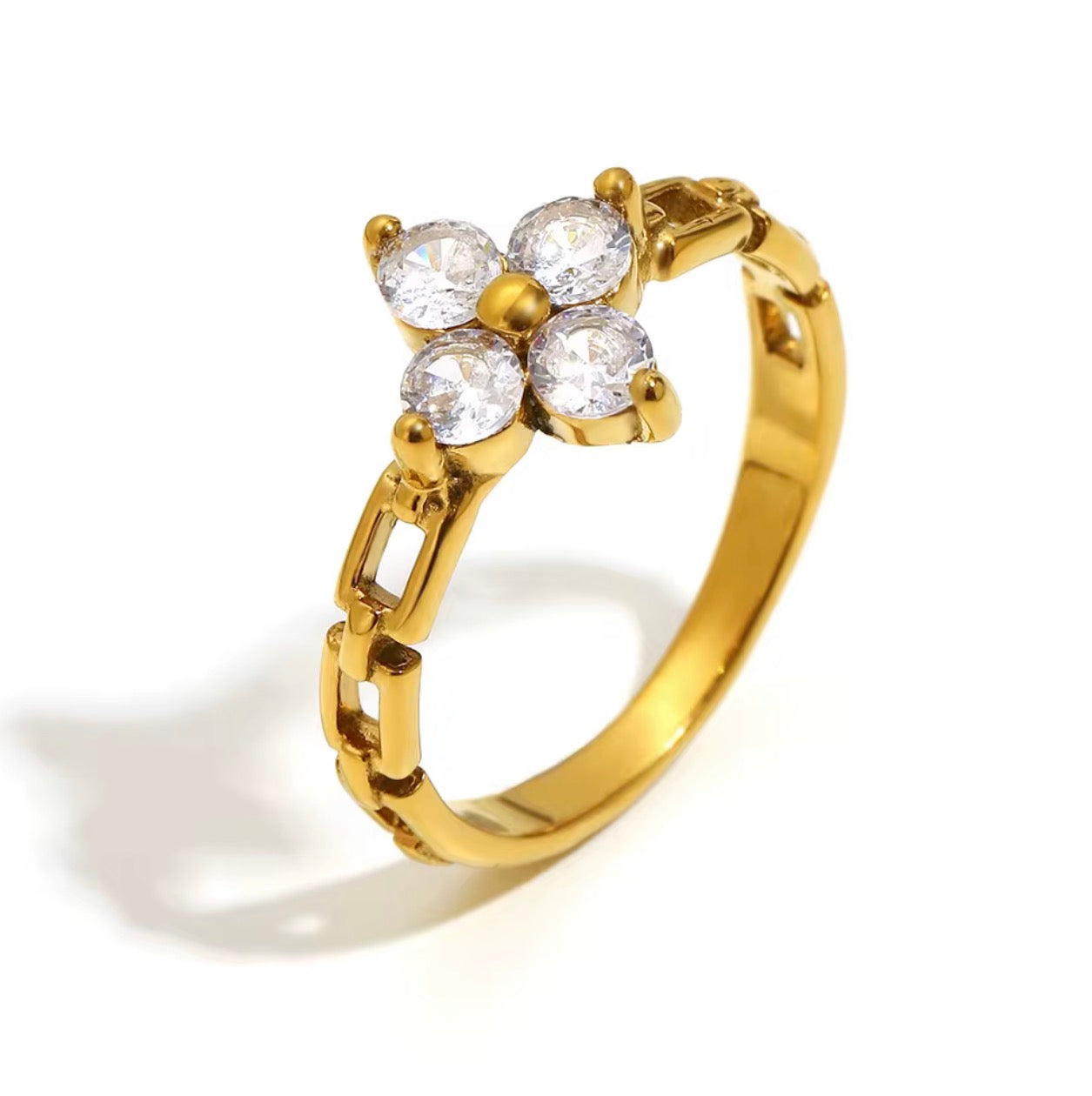 Gold Colored Flower Ring