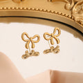 Gold Bow Earrings