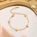 Gold Small Hearts Bracelet