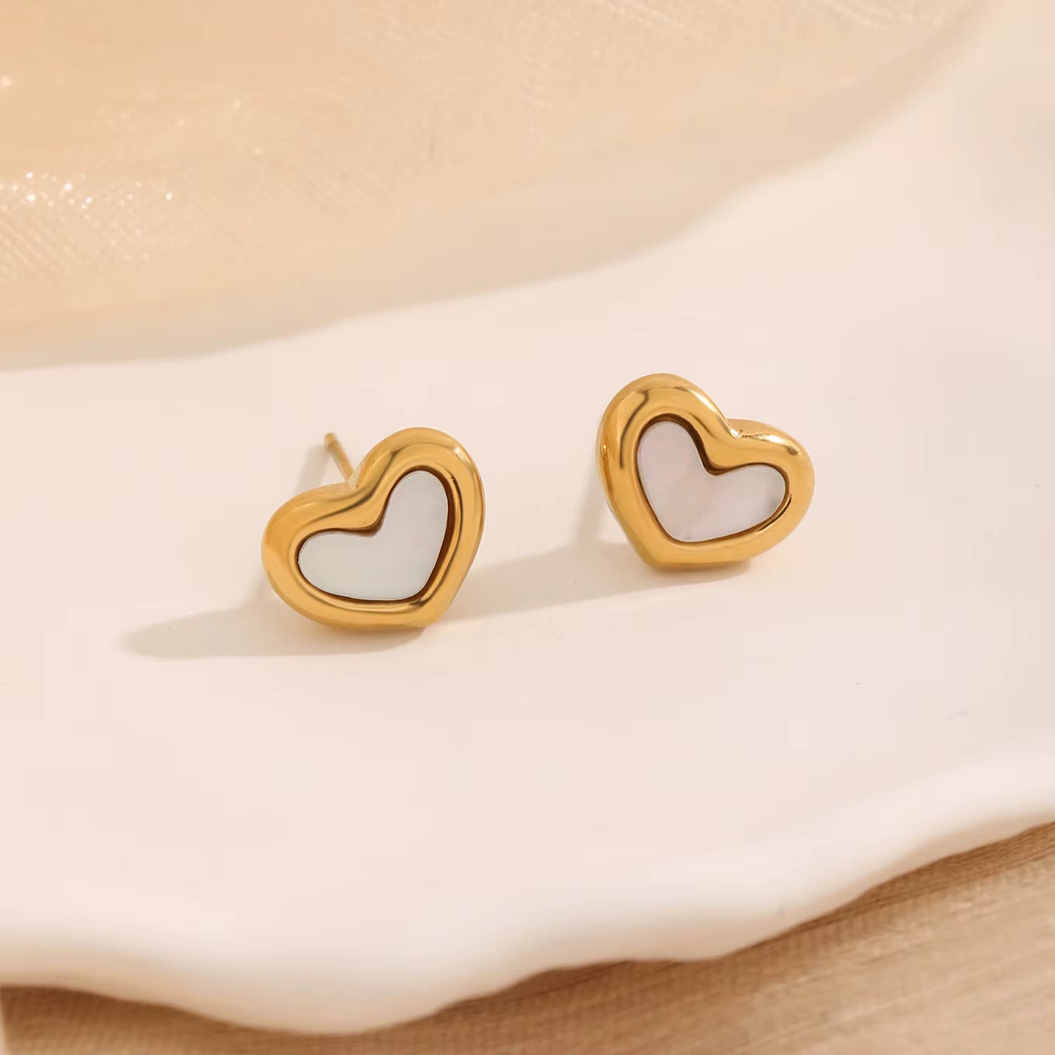 Gold Heart Earrings