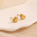 Gold Small Heart Earrings