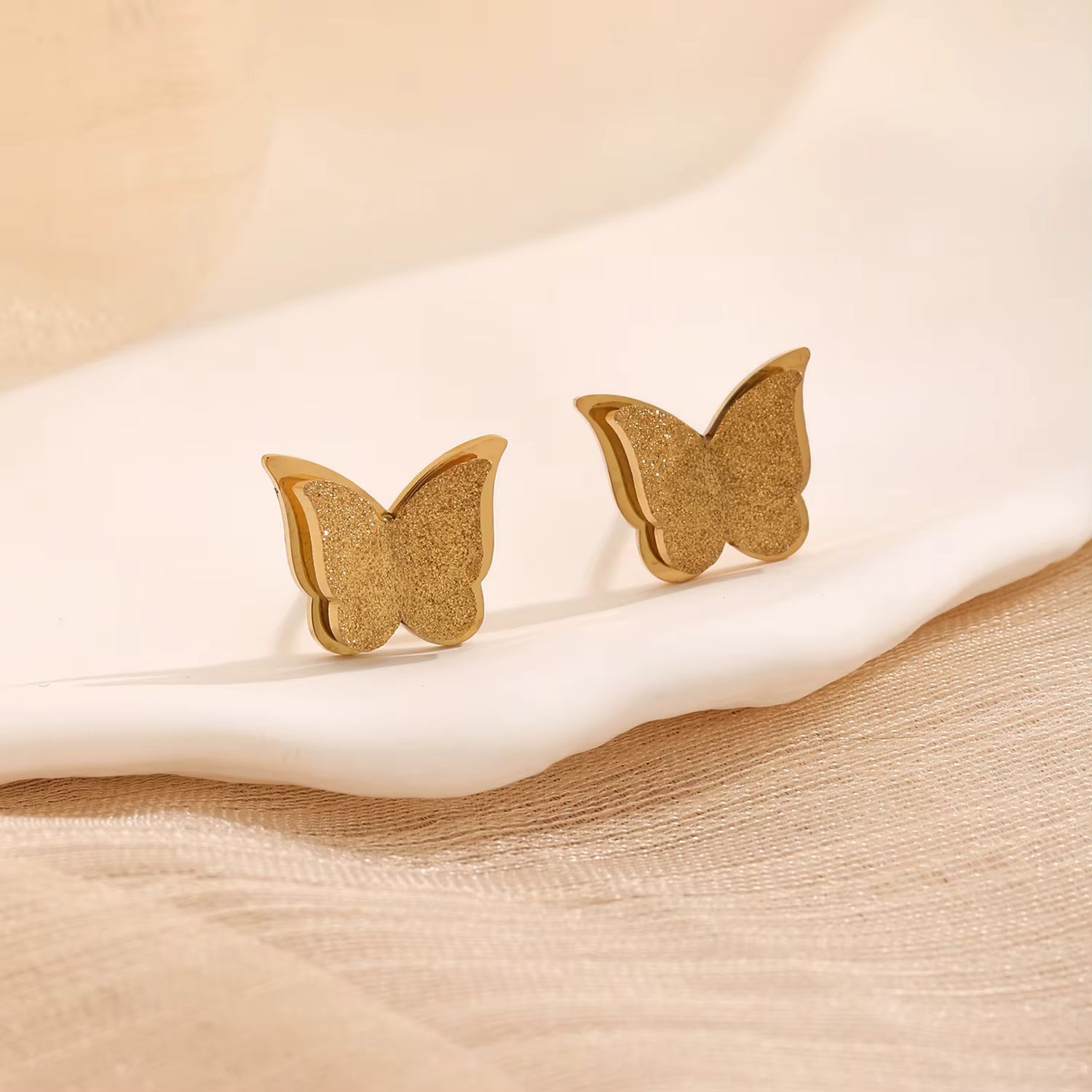 Gold Butterfly Earrings
